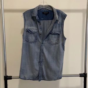 Sleeveless Denim Shirt